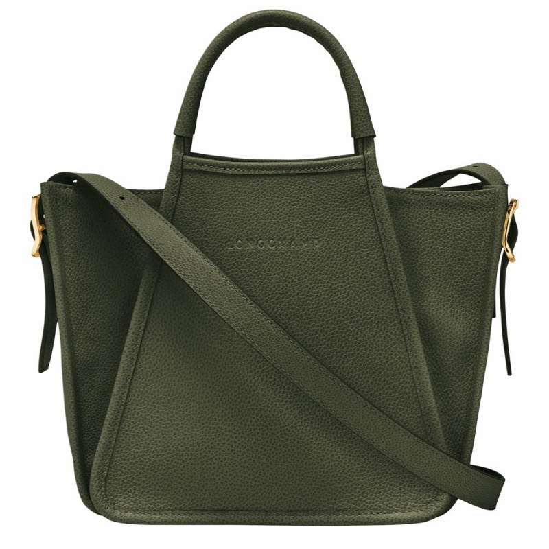 Green Longchamp Le Foulonne S Women's Handbags